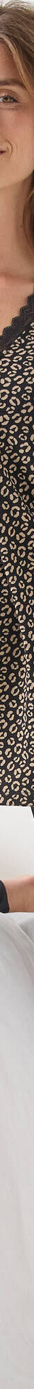 Pyjama legging manches longues imprimé animalier (noir / beige) Pyjama legging manches longues imprimé animalier (noir / beige)